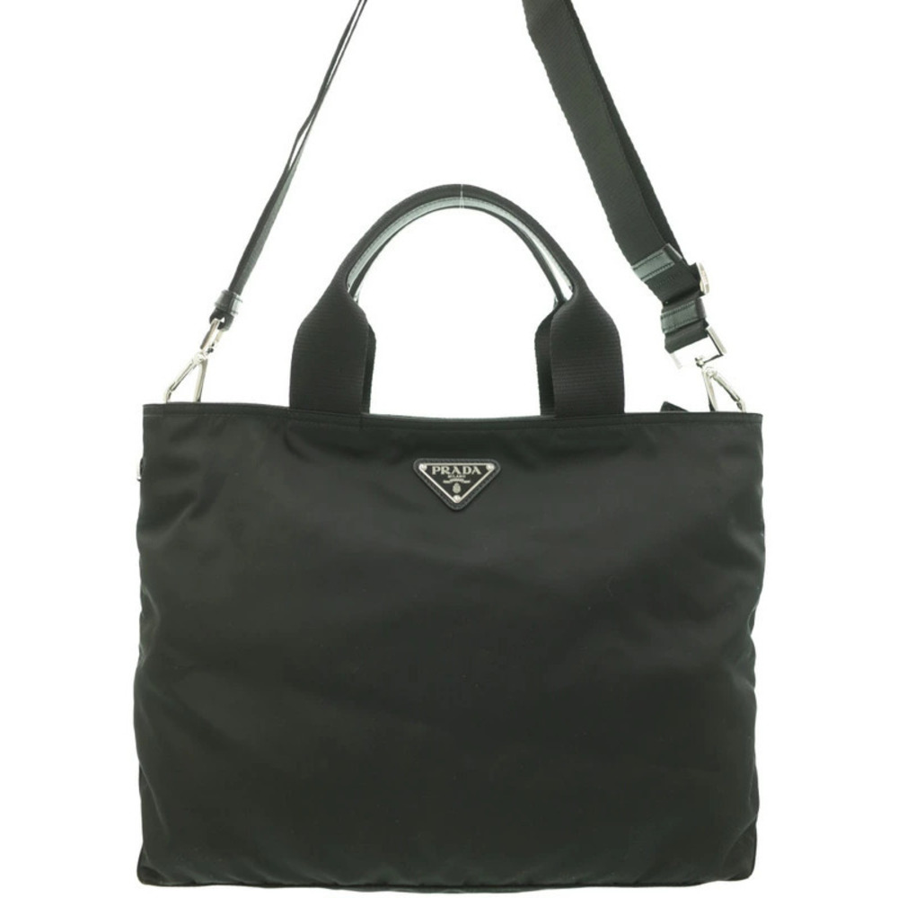Prada Tessuto 2Way Tote Bag Shoulder Black